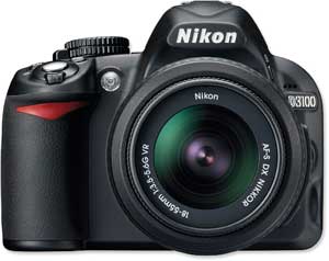 Nikon D3100 front view