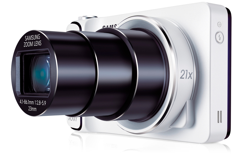Samsung Galaxy Camera side view with flash
