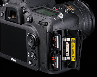 Nikon D7100 card slots