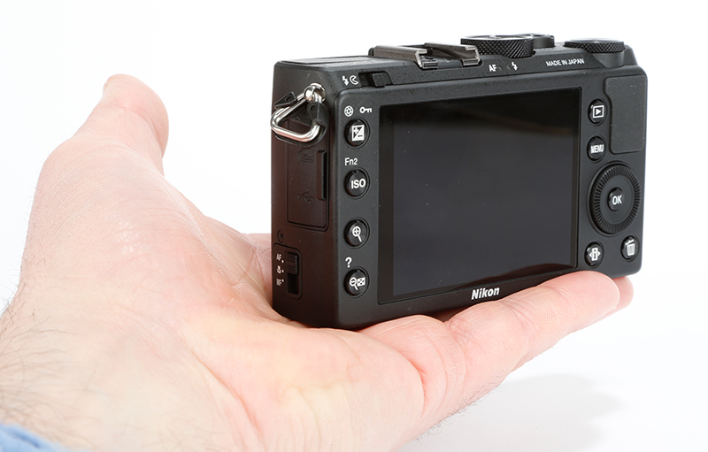 Nikon Coolpix A LCD screen hand held