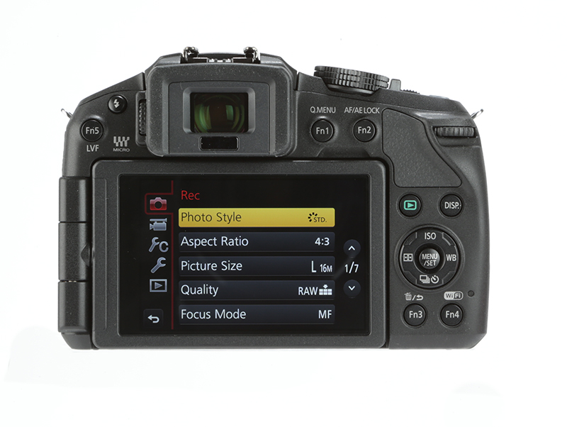 Panasonic Lumix G6 rear view