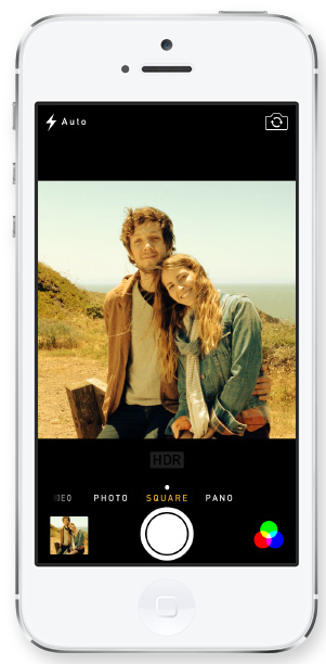 Apple iOS 7 square capture mode