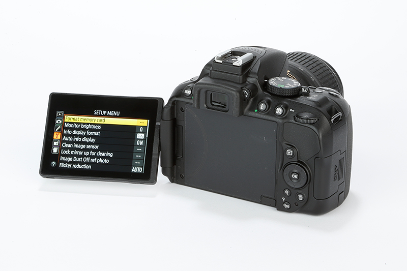 Nikon D5300 rear screen angled