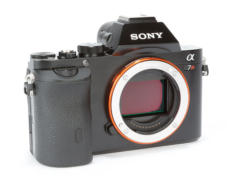 Sony A7R angled without lens