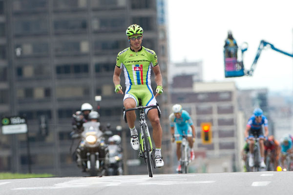Photo: It's all in the legs: Sagan's latest finish celebration. 