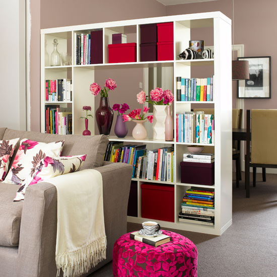 Build a freestanding bookcase that can be used to zone a space and 