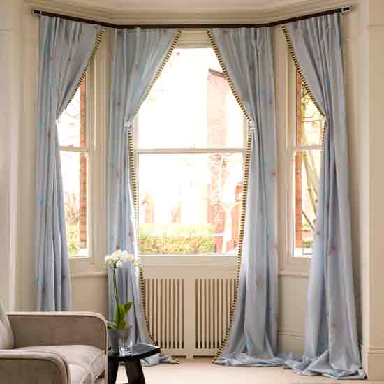 Gray And White Striped Curtains 