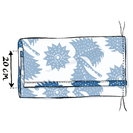 Stitch the sides together to make your envelope cushion \ Illustration: Michael A Hill