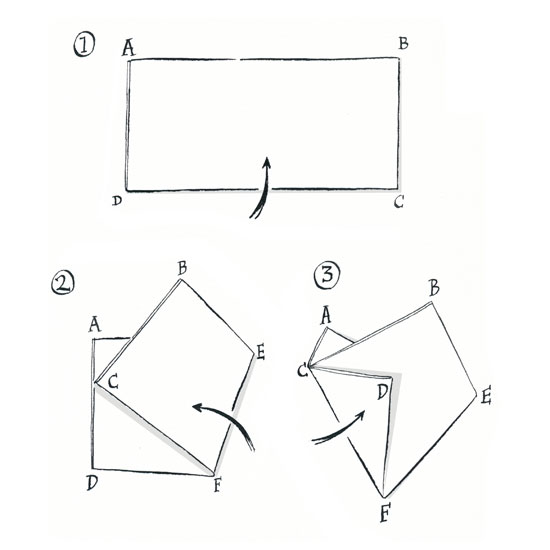 Begin with a square of paper or lightweight card and start folding. \ Michael A Hill