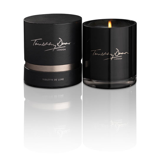 Heaven scent: Luxury candlemaker Timothy Dunn sold 25,000 candles last year. This Violette de Lune candle costs &pound;42 and burns for 60 hours