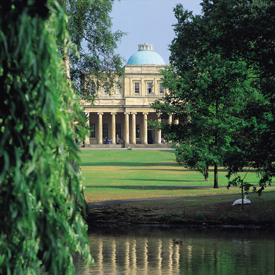 Cheltenham is home to the upmarket Cheltenham Ladies' College and the historical Pittville Pump Room (pictured) \ VisitCheltenham/David Sellman