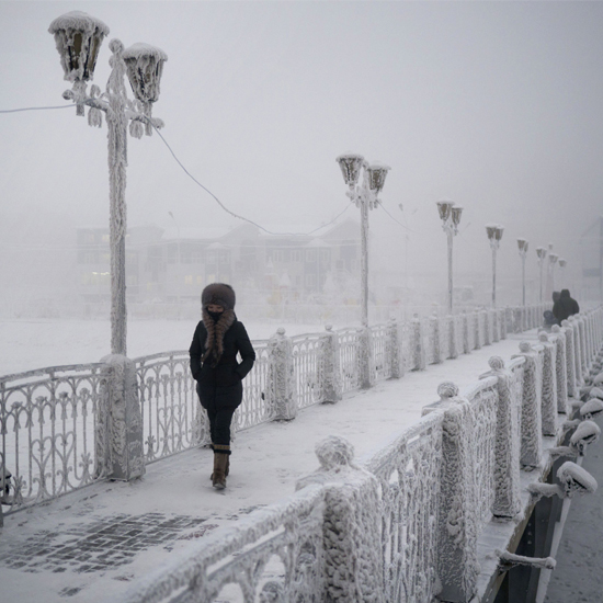 Winter wonderland: The Russian village of Oymyakon is the coldest permanently inhabited location on Earth with a lowest recorded temperature of -71c \ Amos Chapple/Rex Features